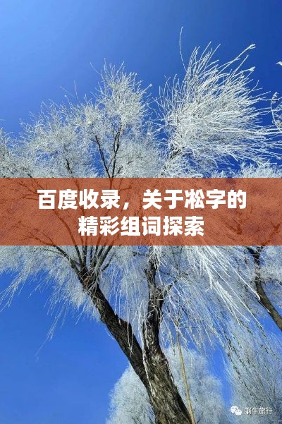 百度收录，关于凇字的精彩组词探索