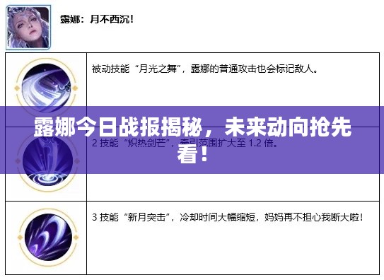 露娜今日战报揭秘,未来动向抢先看!